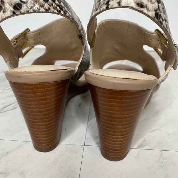 Cole Haan Philomina Snake Skin Wedge Sandal 6 1/2 B - Picture 4 of 14